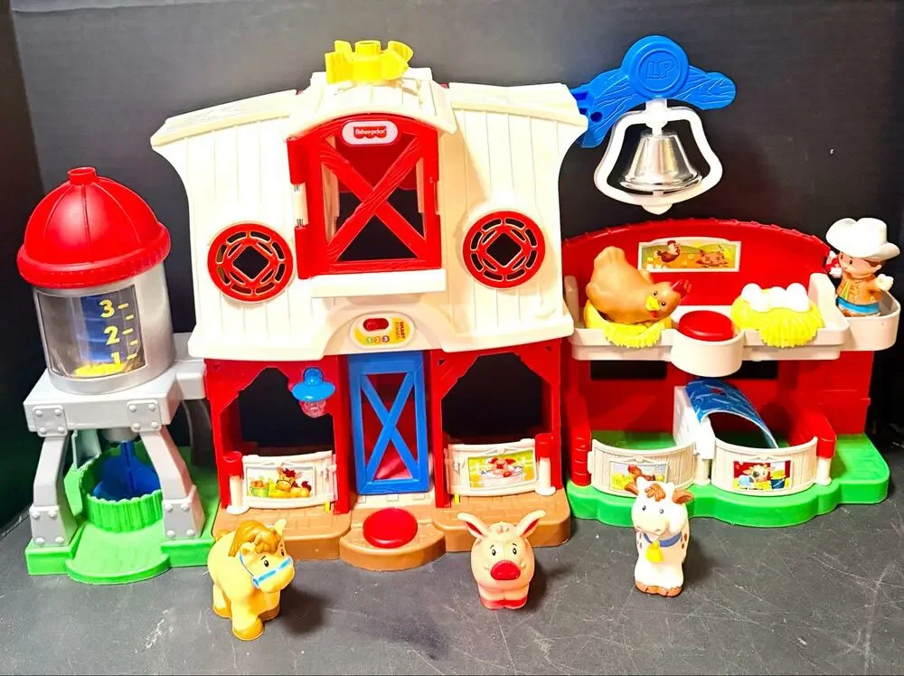 FP Little People Caring For Animals Farm Barn Farmer Animals Smart Stages set 1